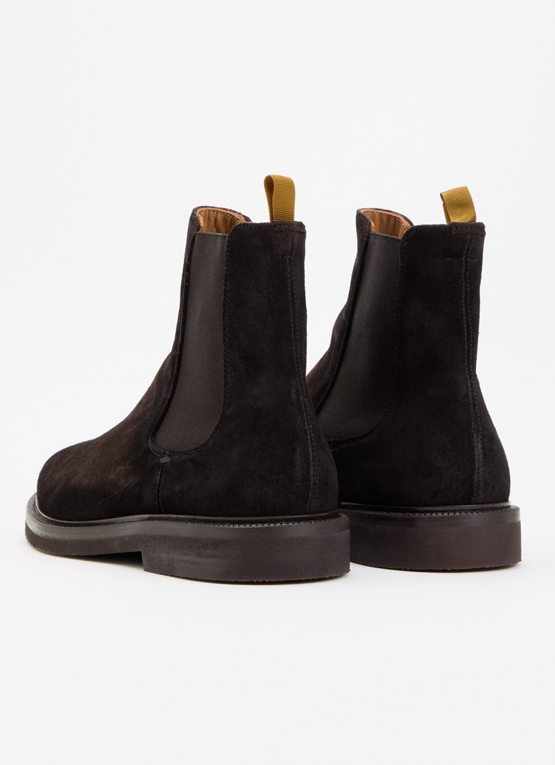 Giorgio Chelsea boot van suède - achterkant 4 donkerbruin