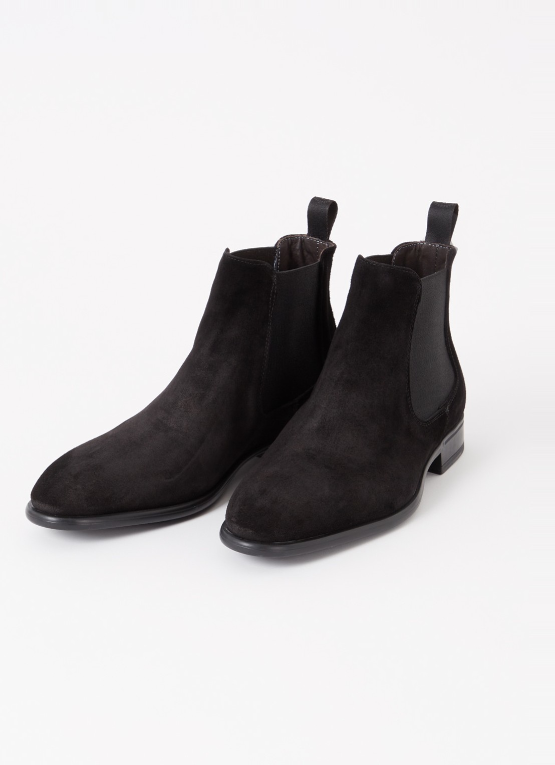 Giorgio Chelsea boot van suède - detail zwart