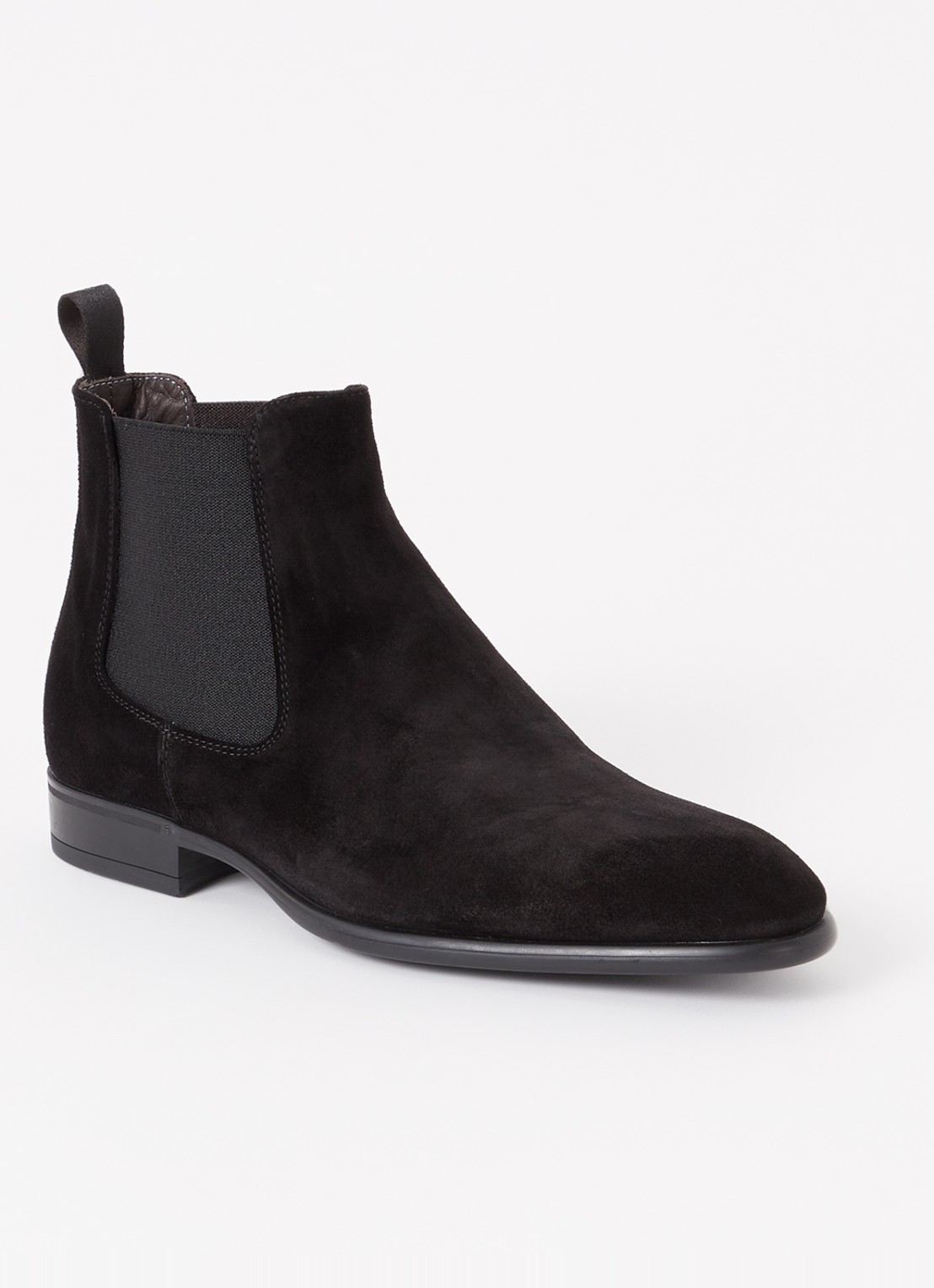 Giorgio Chelsea boot van suède - voorkant 4 zwart