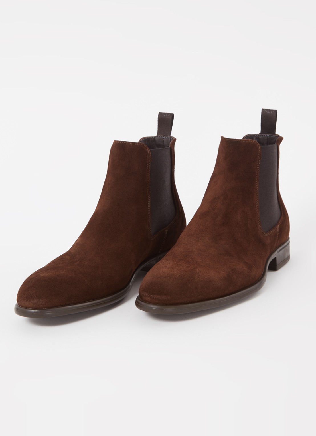 Giorgio Chelsea boot van suède  - detail 2 donkerbruin