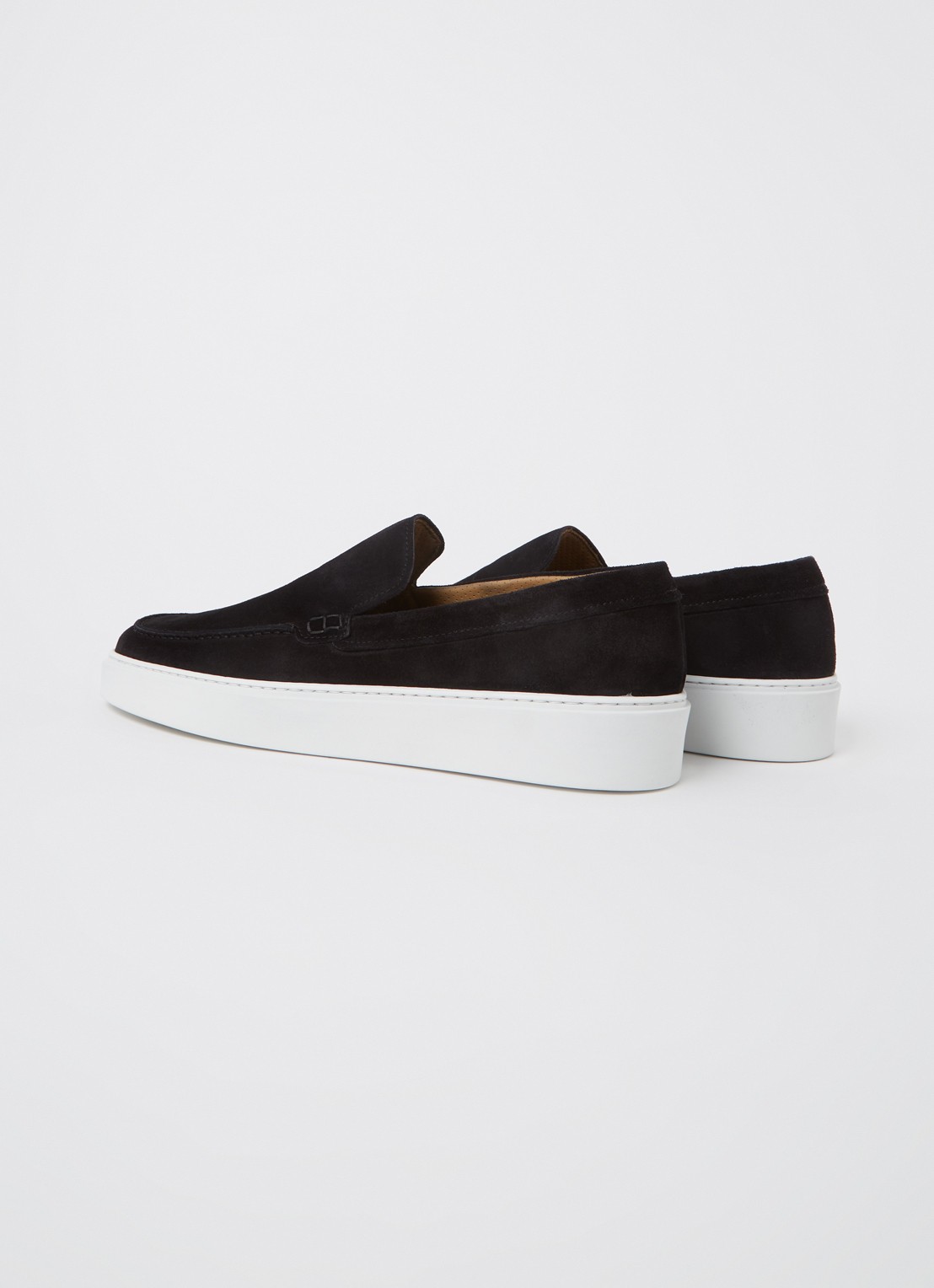 Giorgio Clean Cup slip-on van suède - detail 3 zwart