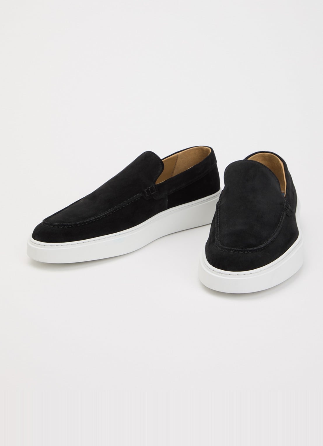 Giorgio Clean Cup slip-on van suède - detail 2 zwart