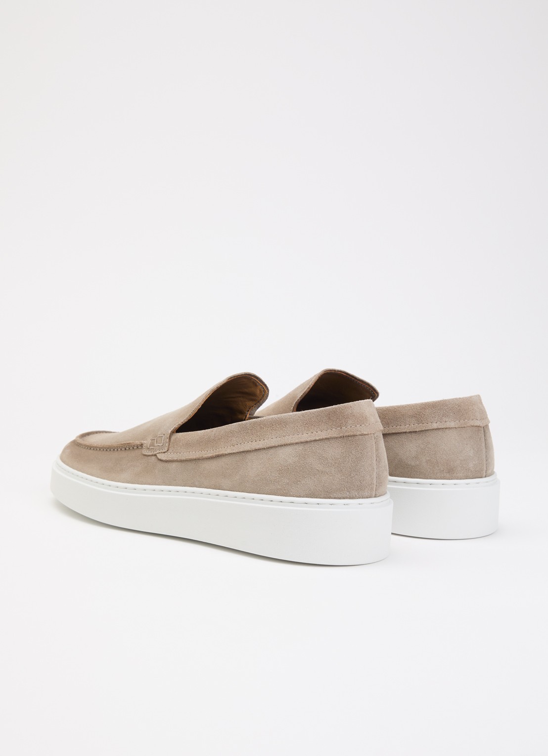 Giorgio Clean Cup slip-on van suède - achterkant 5 zand