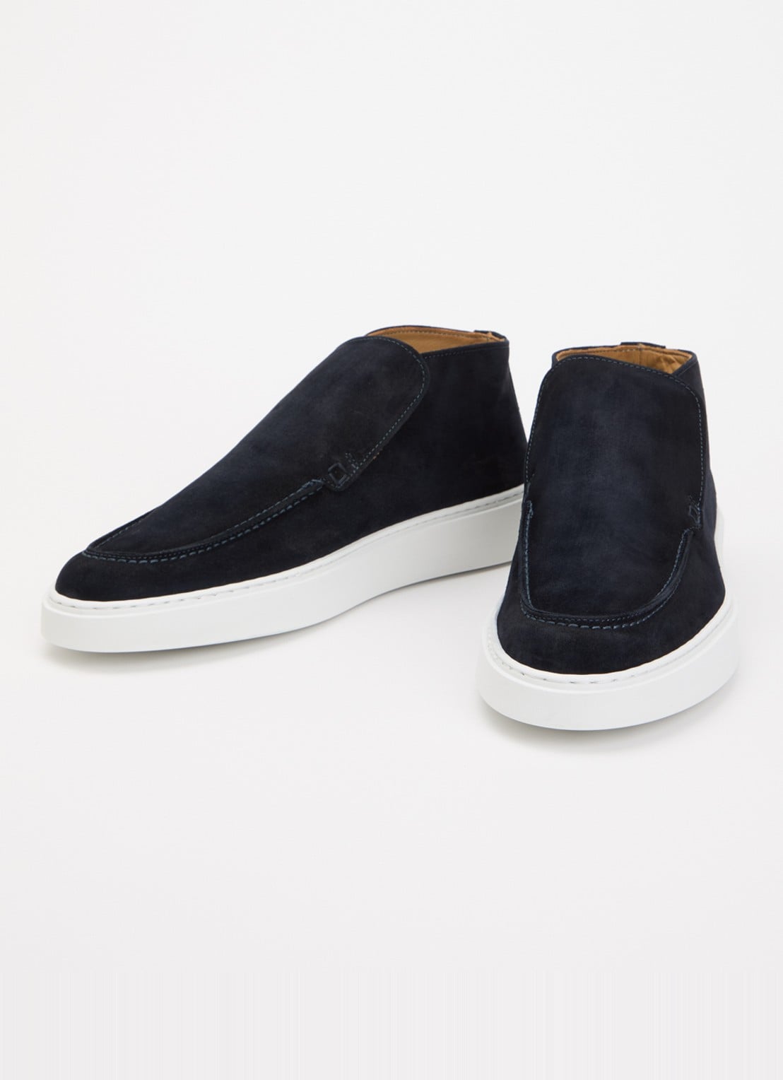 Giorgio Clean Cup slip-on van suède - detail donkerblauw