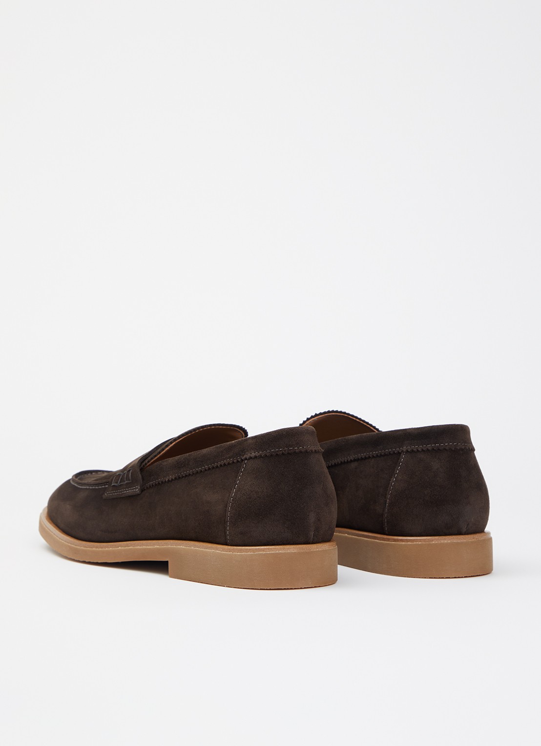 Giorgio Loafer van suède - achterkant bruin