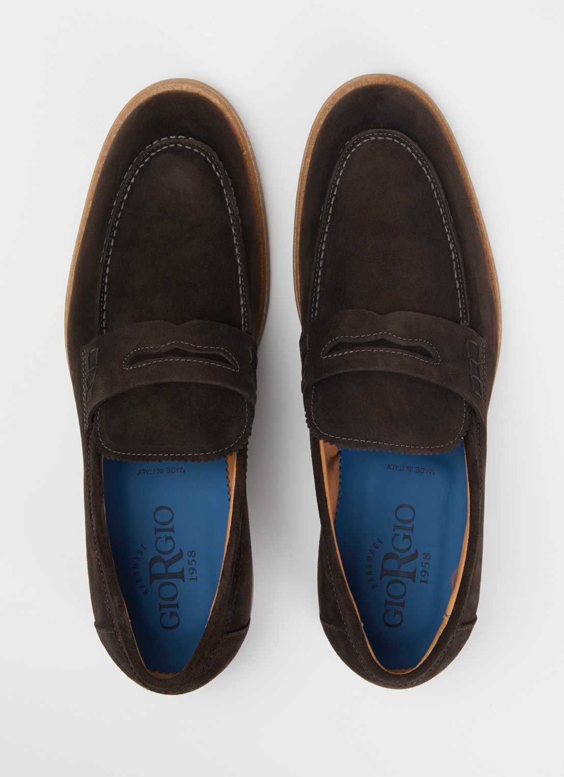 Giorgio Loafer van suède - detail 3 bruin