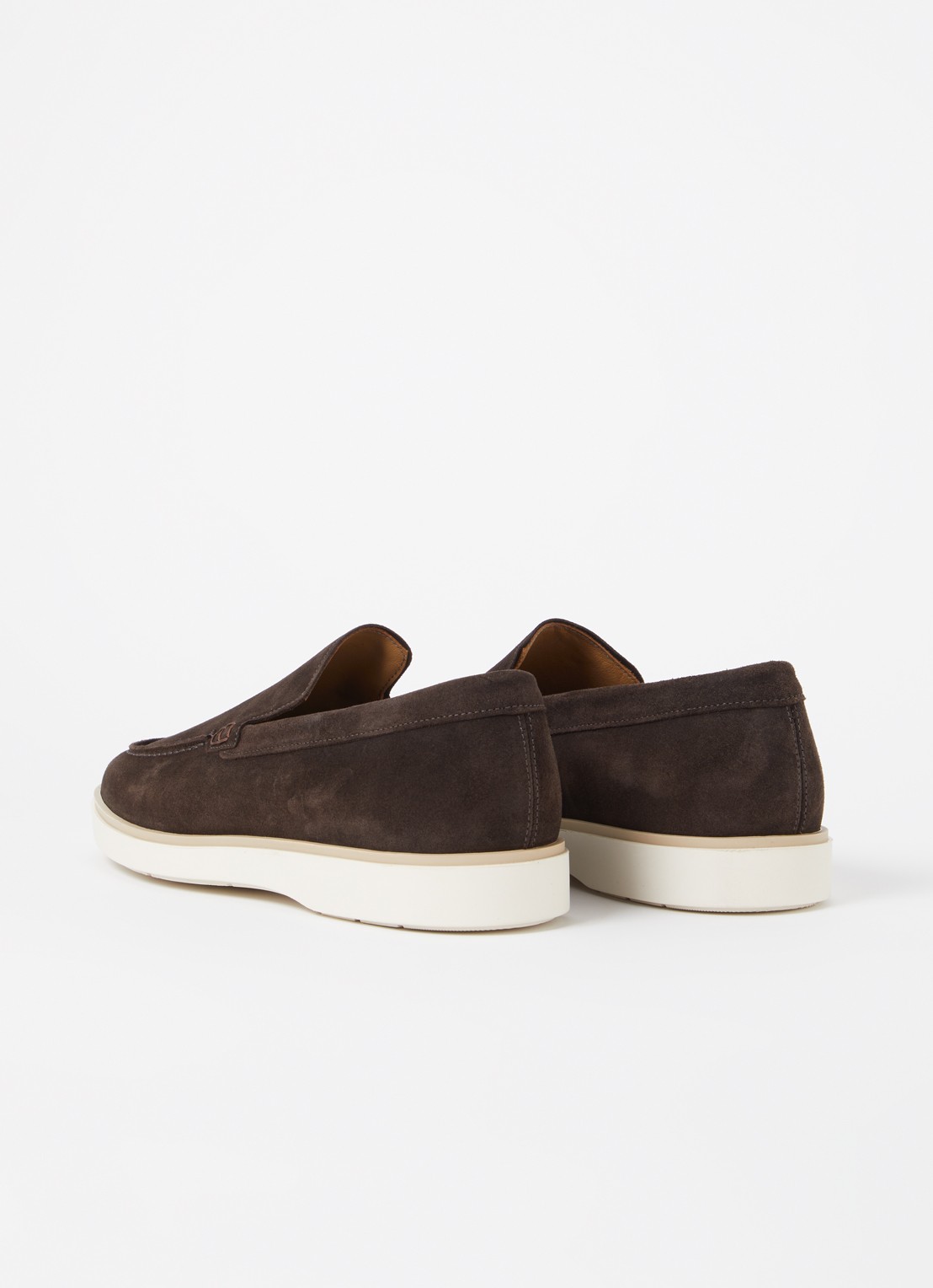 Giorgio Loafer van suéde  - achterkant 5 donkerbruin