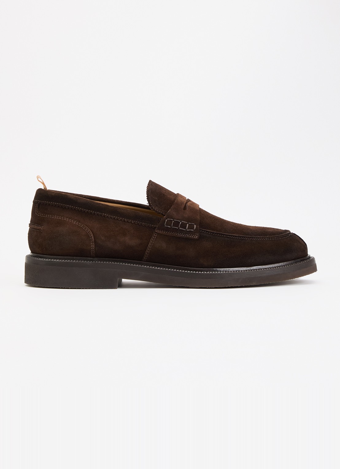 Giorgio Loafer van suède - voorkant bruin