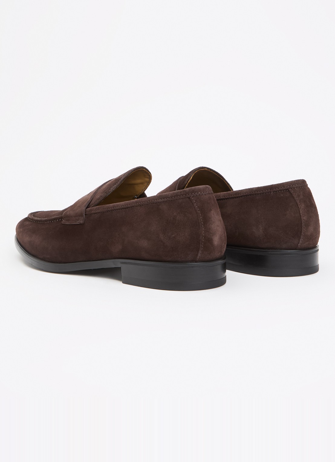 Giorgio Penny loafer van suède - achterkant 6 donkerbruin