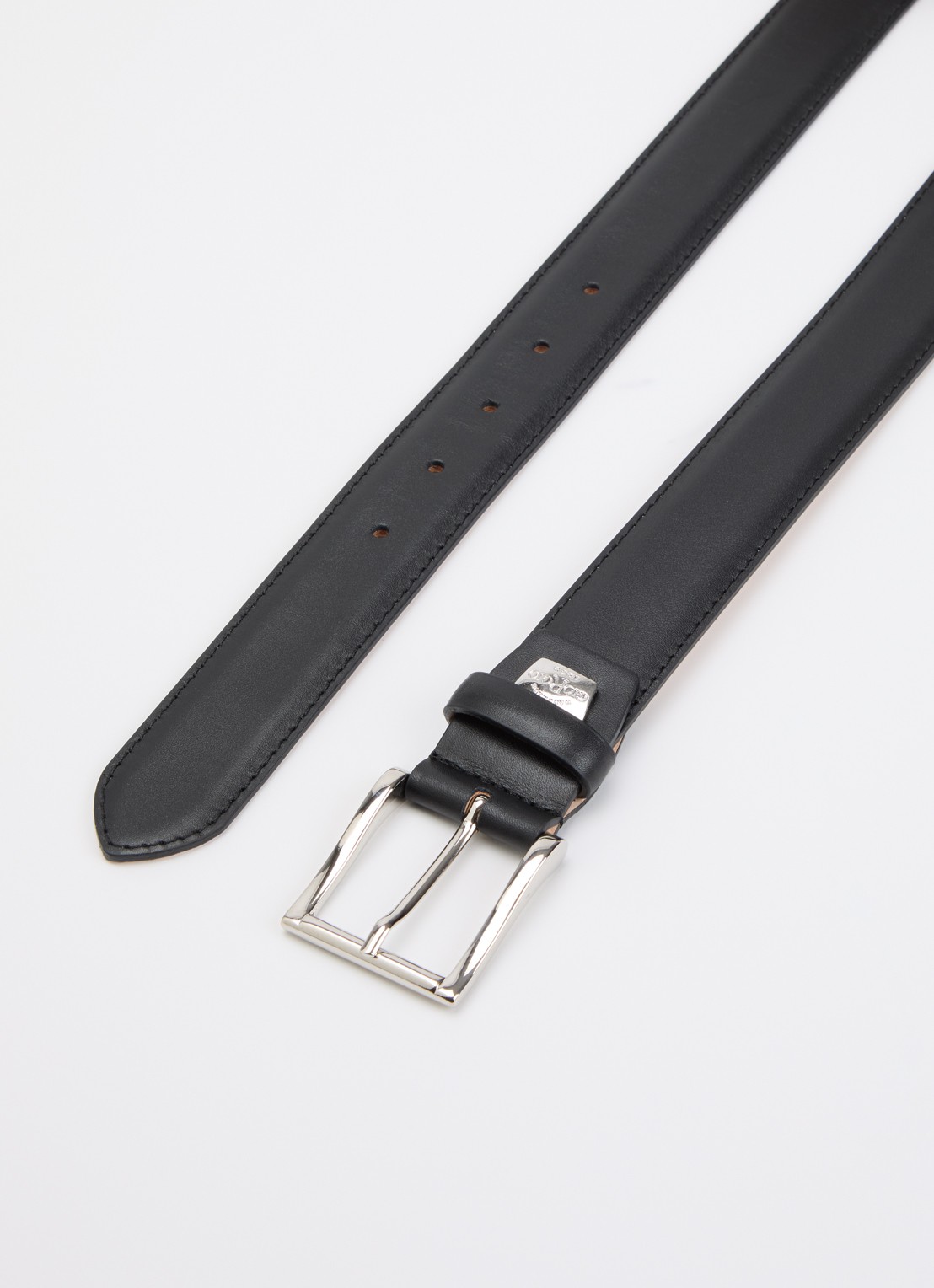 Giorgio Riem van leer - detail 2 zwart