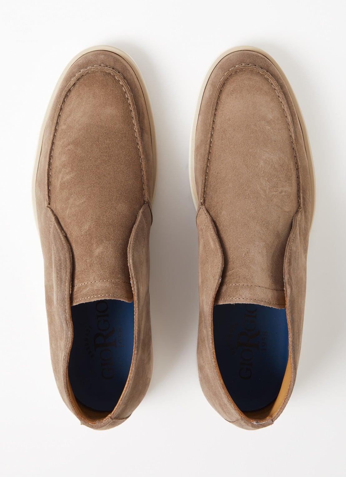 Giorgio Slip-on van suède - detail 5 bruin