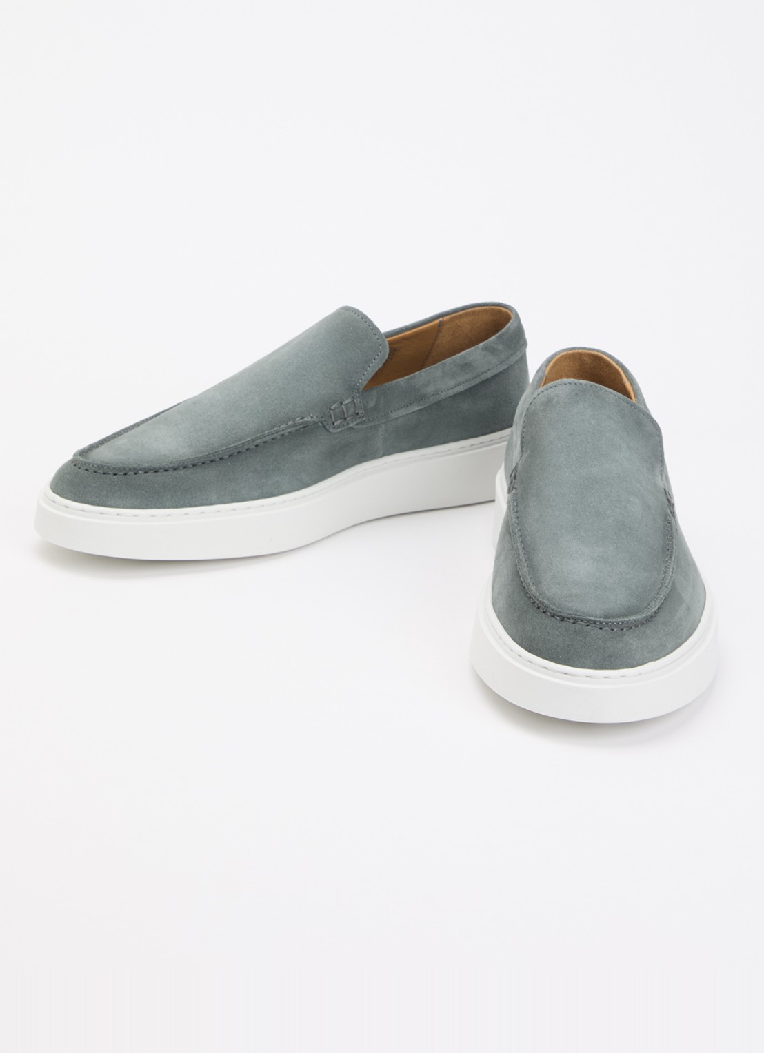 Giorgio Slip-on van suède - detail 2 zeegroen