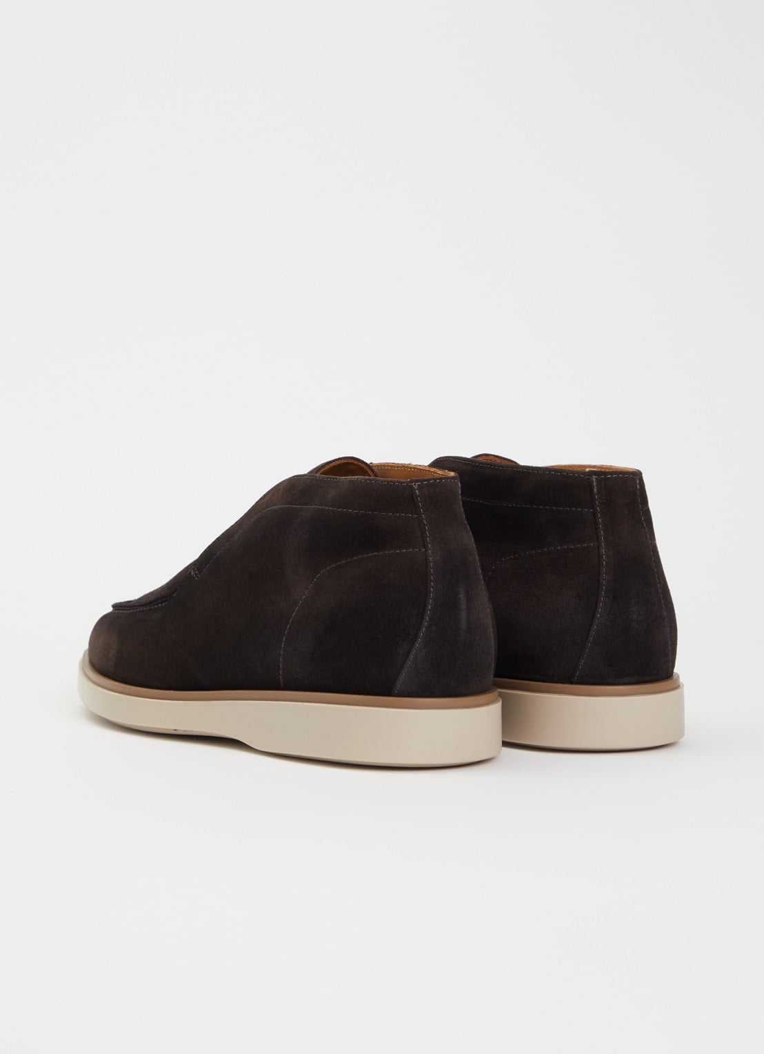 Giorgio Slip-on van suède - achterkant 4 donkerbruin