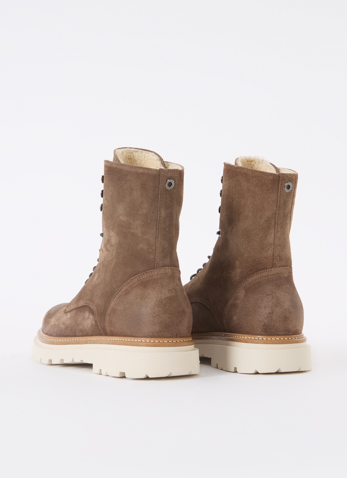 Giorgio Veterboot van suède - achterkant 4 taupe