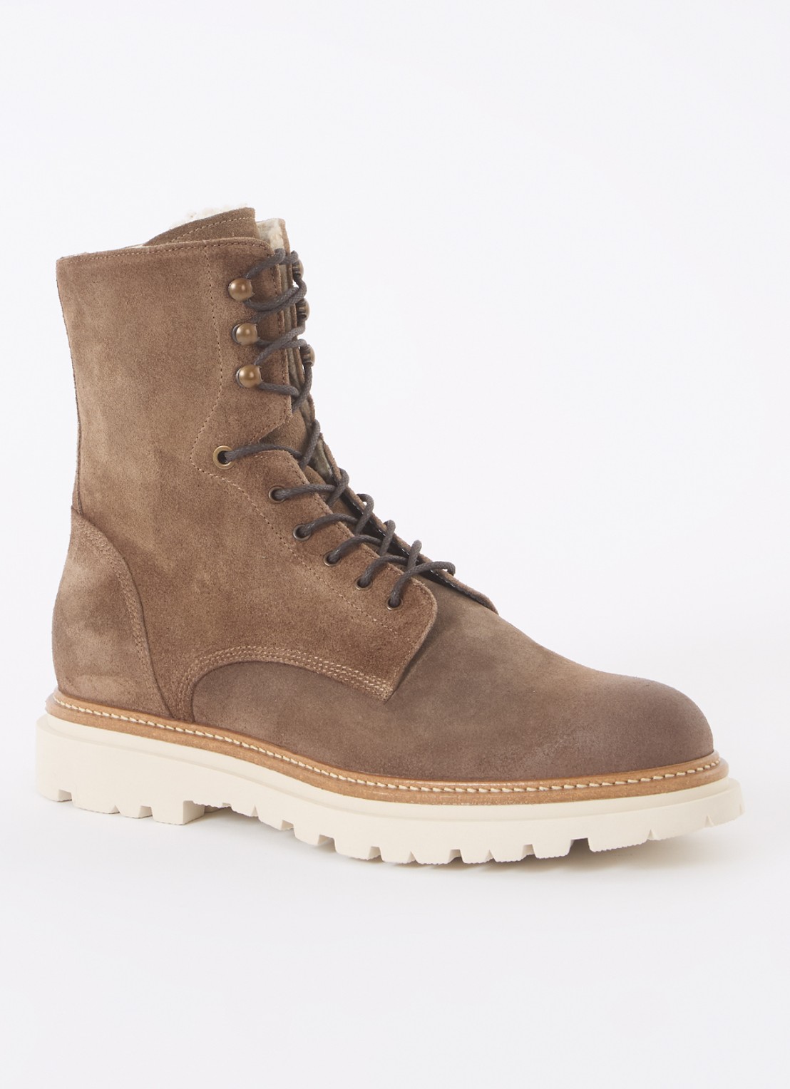 Giorgio Veterboot van suède - voorkant taupe