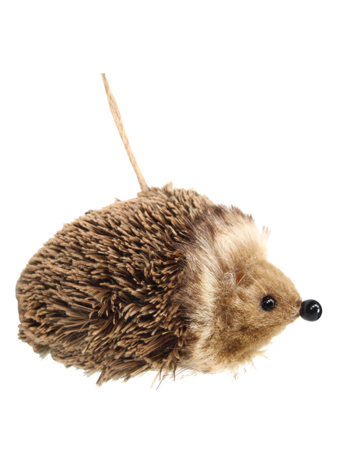 Gisela Graham Egel kersthanger 6 cm - voorkant bruin