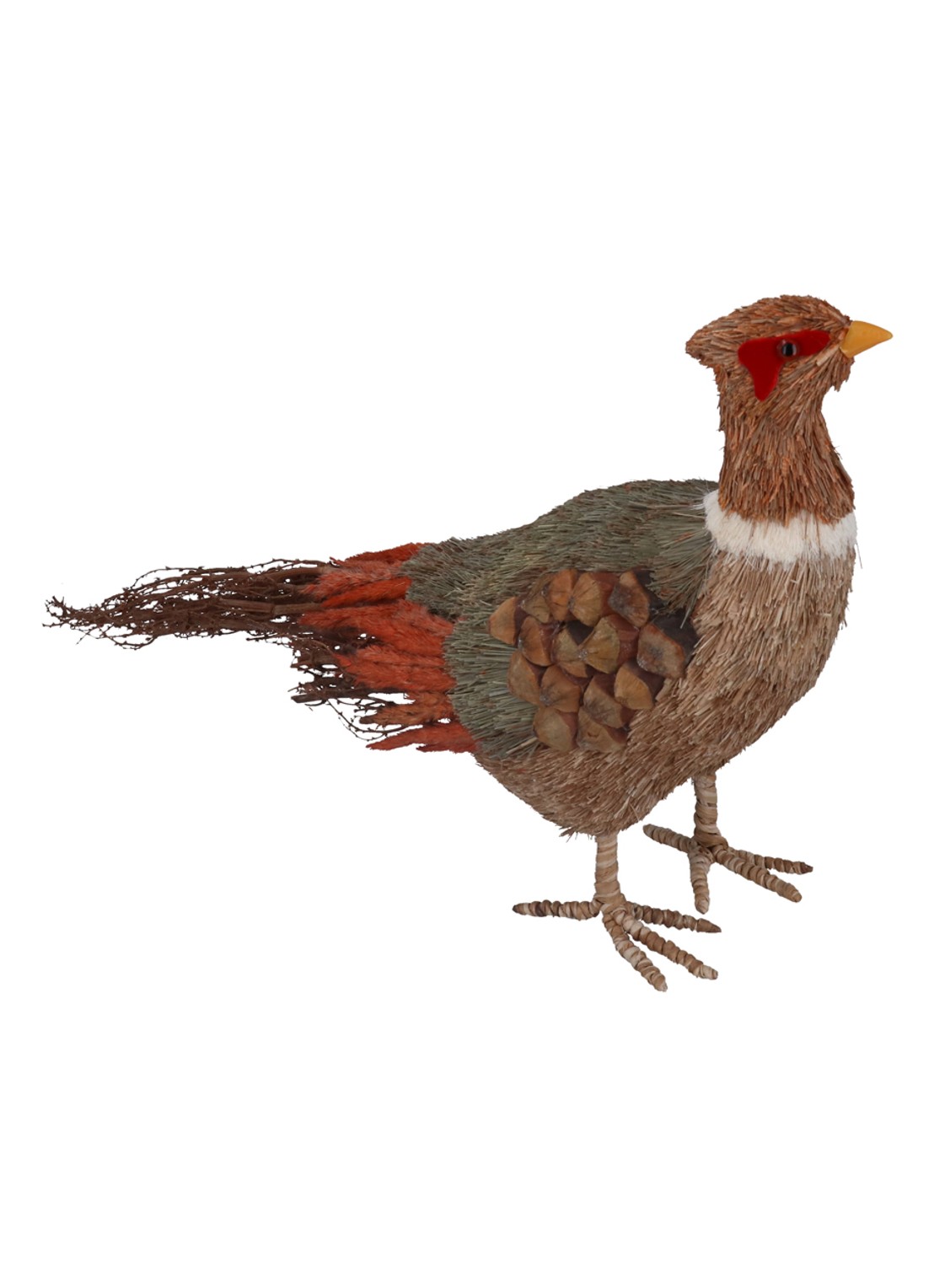 Gisela Graham Fazant kerstornament 26 cm - voorkant bruin