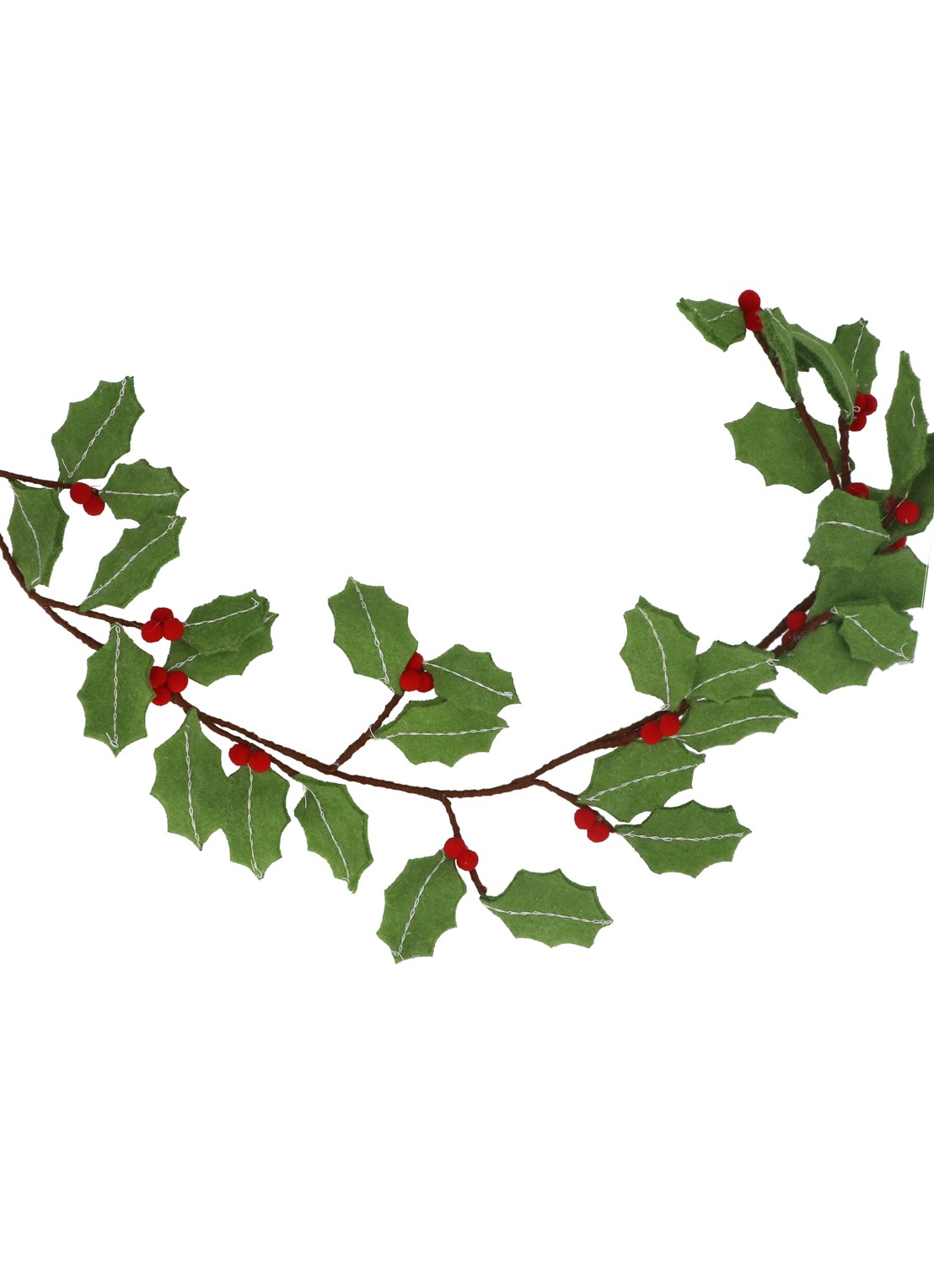 Gisela Graham Guirlande kerstslinger 120 cm - voorkant groen