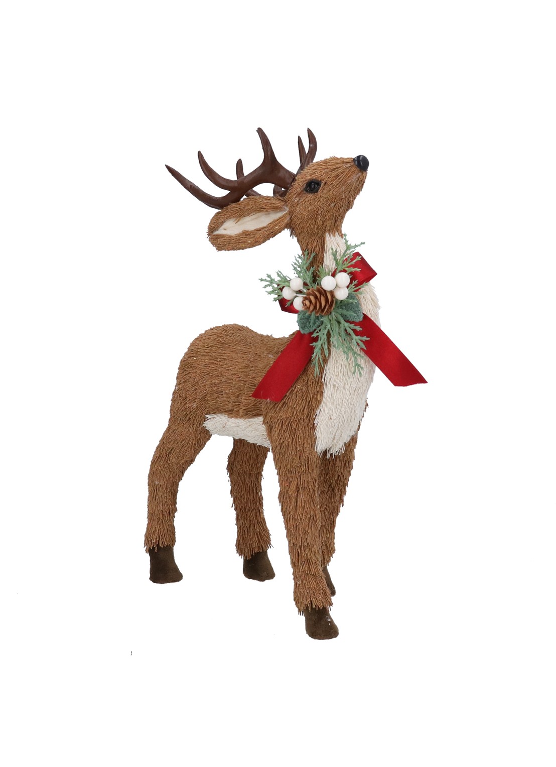 Gisela Graham Rendier kerstornament 29 cm       - voorkant bruin