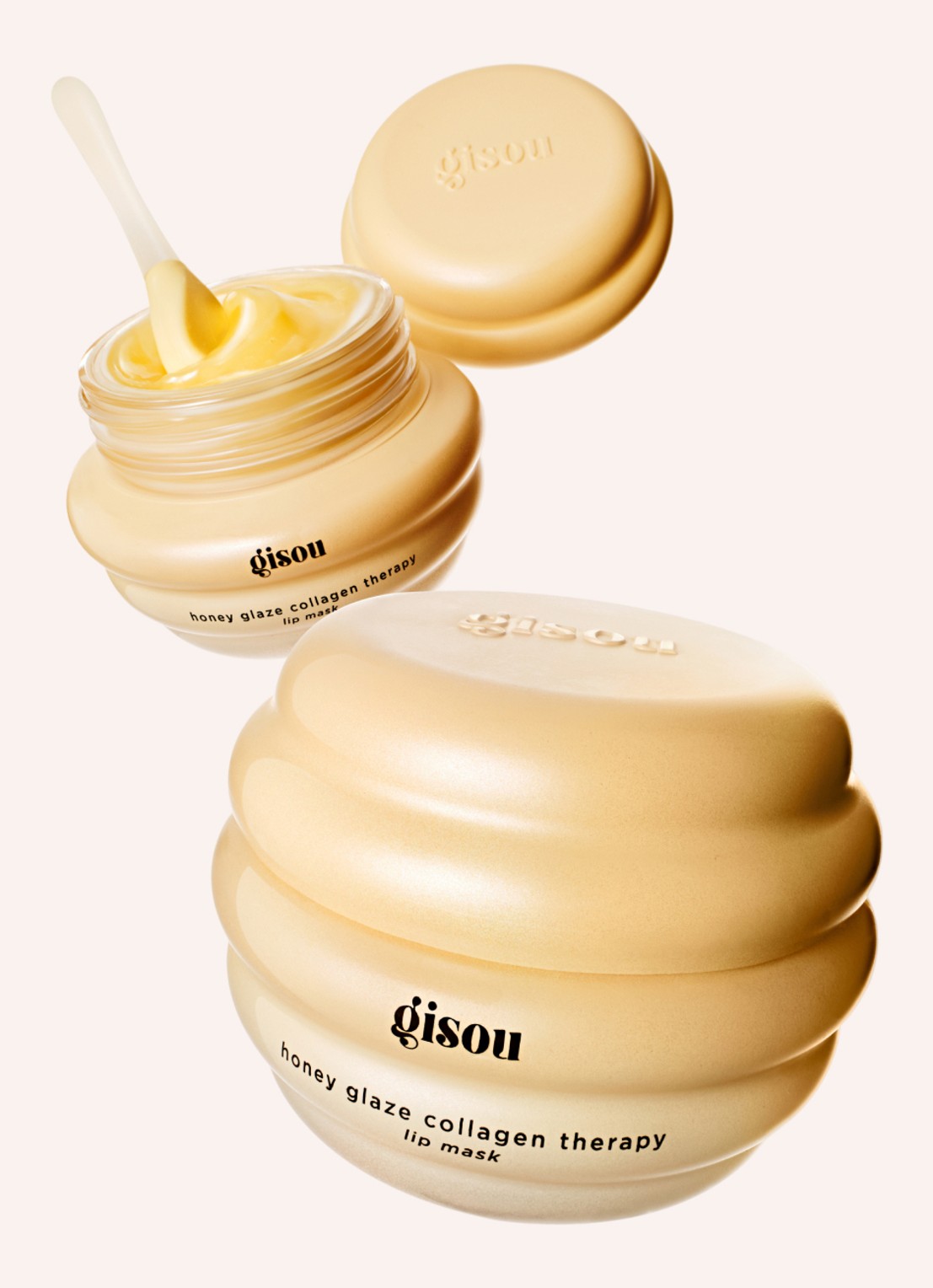 Gisou Honey Glaze Collagen Therapy Lip Mask - lipmasker - voorkant 5 bee-llini peach
