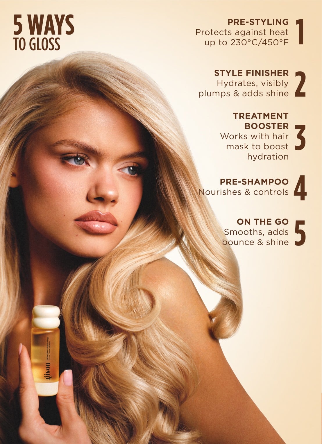 Gisou Honey Gloss Collagen Drops Hair Oil - haarolie - detail 4 undefined
