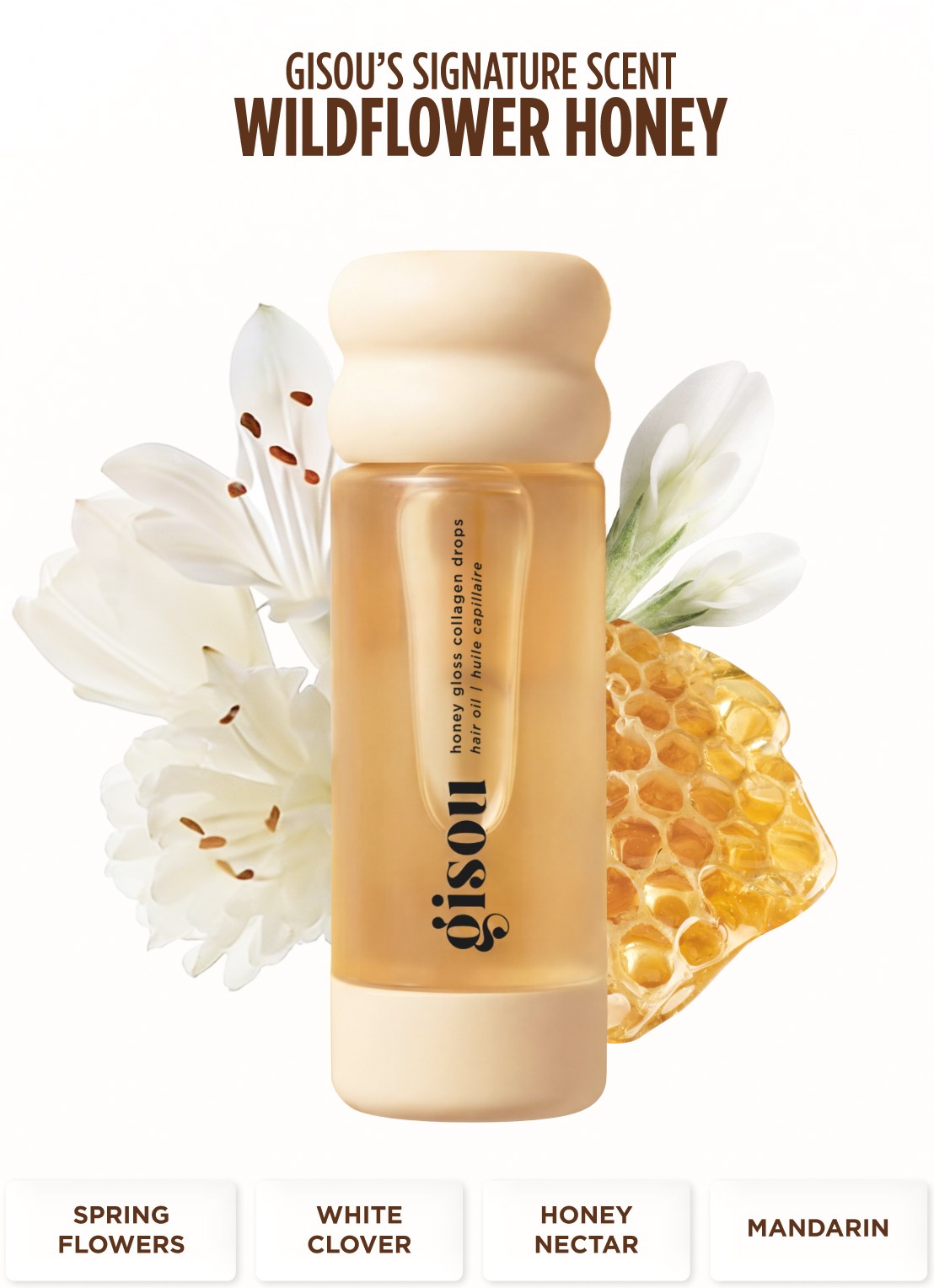 Gisou Honey Gloss Collagen Drops Hair Oil - Haarolie - voorkant 3 undefined