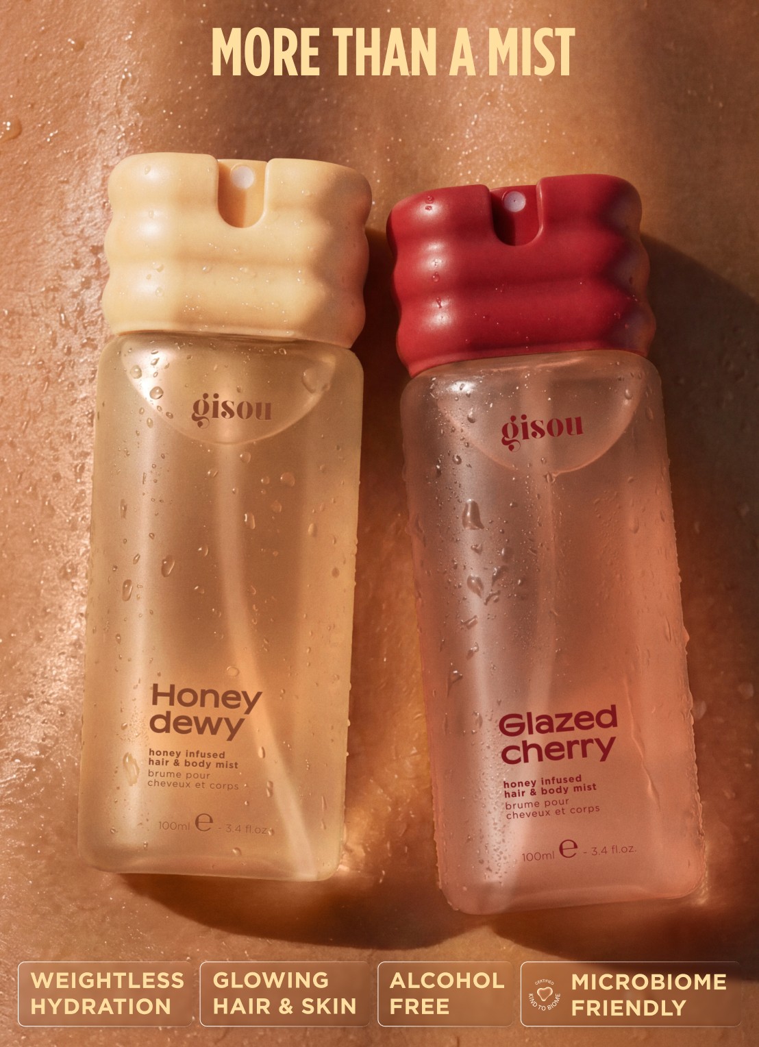 Gisou Honey Infused Hair and Body Mist  - Haar- en bodymist - detail 4 glazed cherry