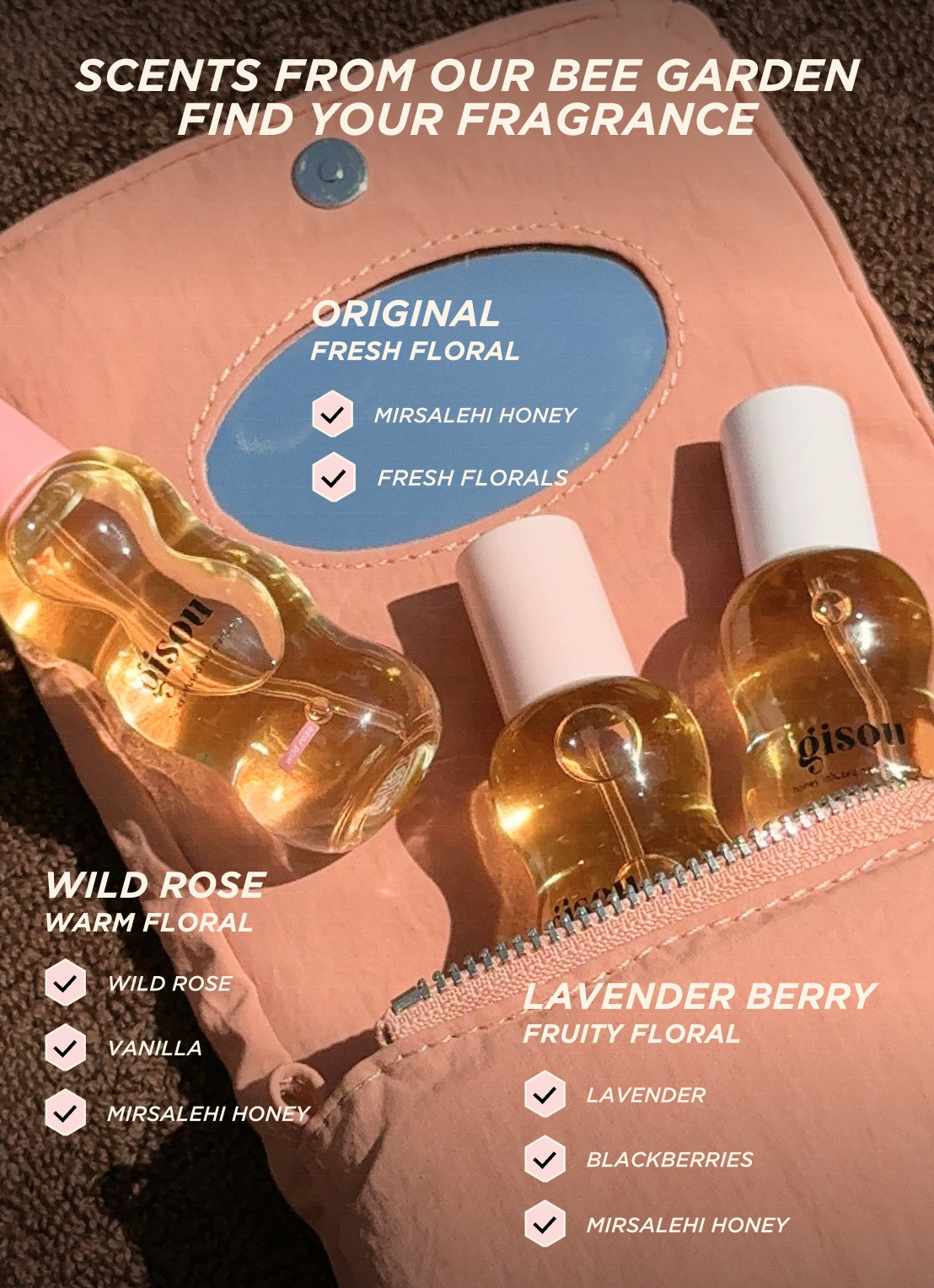 Gisou Honey Infused Hair Perfume - mini haarparfum  - detail 2 lavender berry