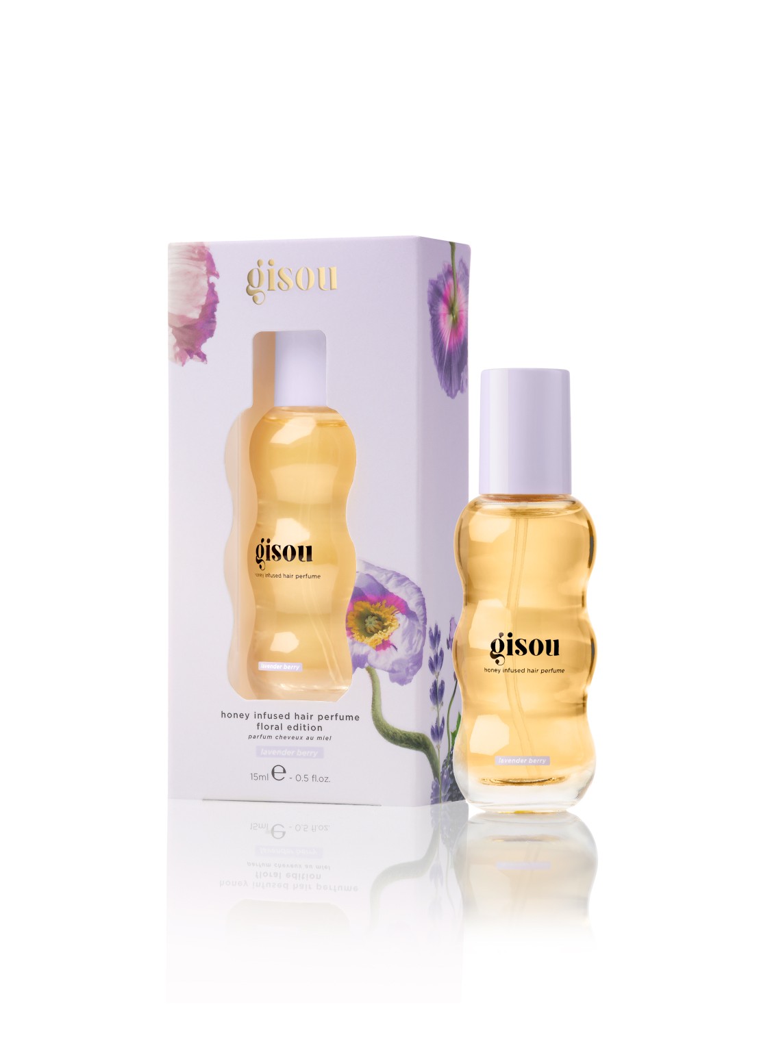 Gisou Honey Infused Hair Perfume - mini haarparfum  - voorkant 6 lavender berry
