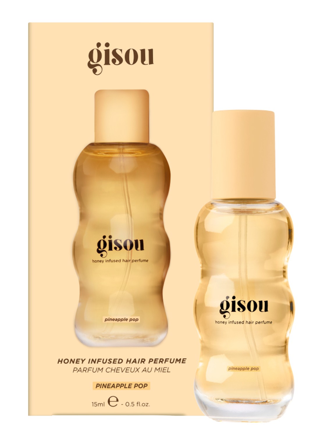 Gisou Honey Infused Hair Perfume - mini haarparfum  - voorkant 2 pinea