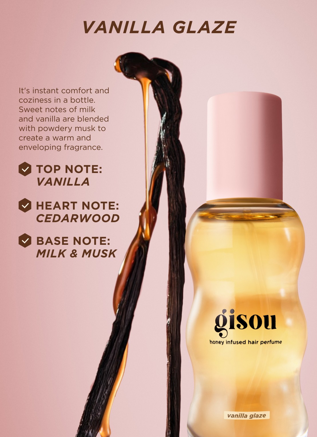 Gisou Honey Infused Hair Perfume - Mini haarparfum  - detail 5 vanilla glaze