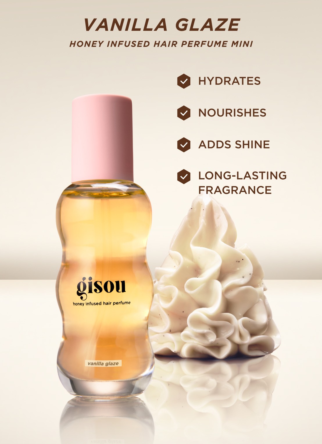 Gisou Honey Infused Hair Perfume - mini haarparfum  - detail 4 vanilla glaze