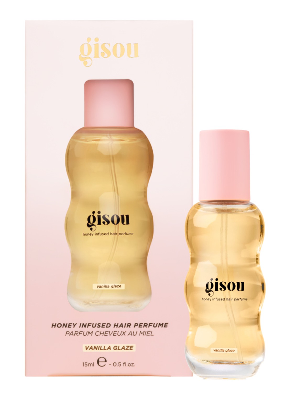 Gisou Honey Infused Hair Perfume - Mini haarparfum  - voorkant 2 vanilla glaze