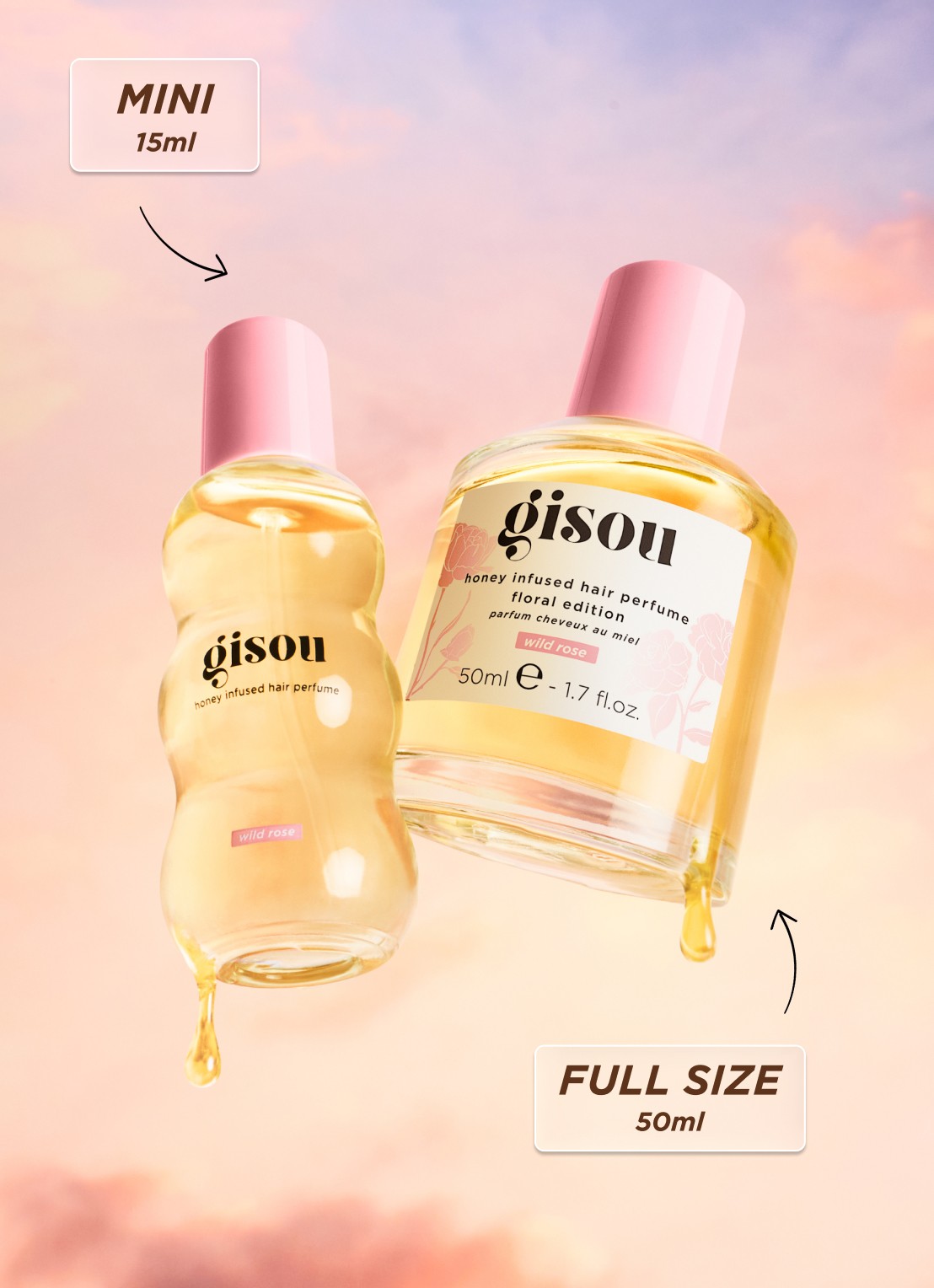 Gisou Honey Infused Hair Perfume - Mini haarparfum  - detail 4 wild rose