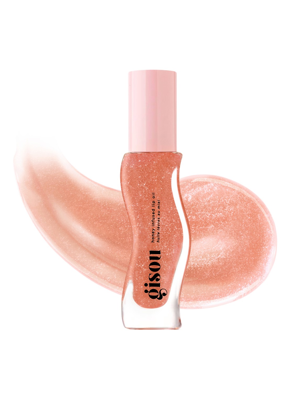 Gisou Honey Infused Lip Oil - lipolie - voorkant 2 glazed plum