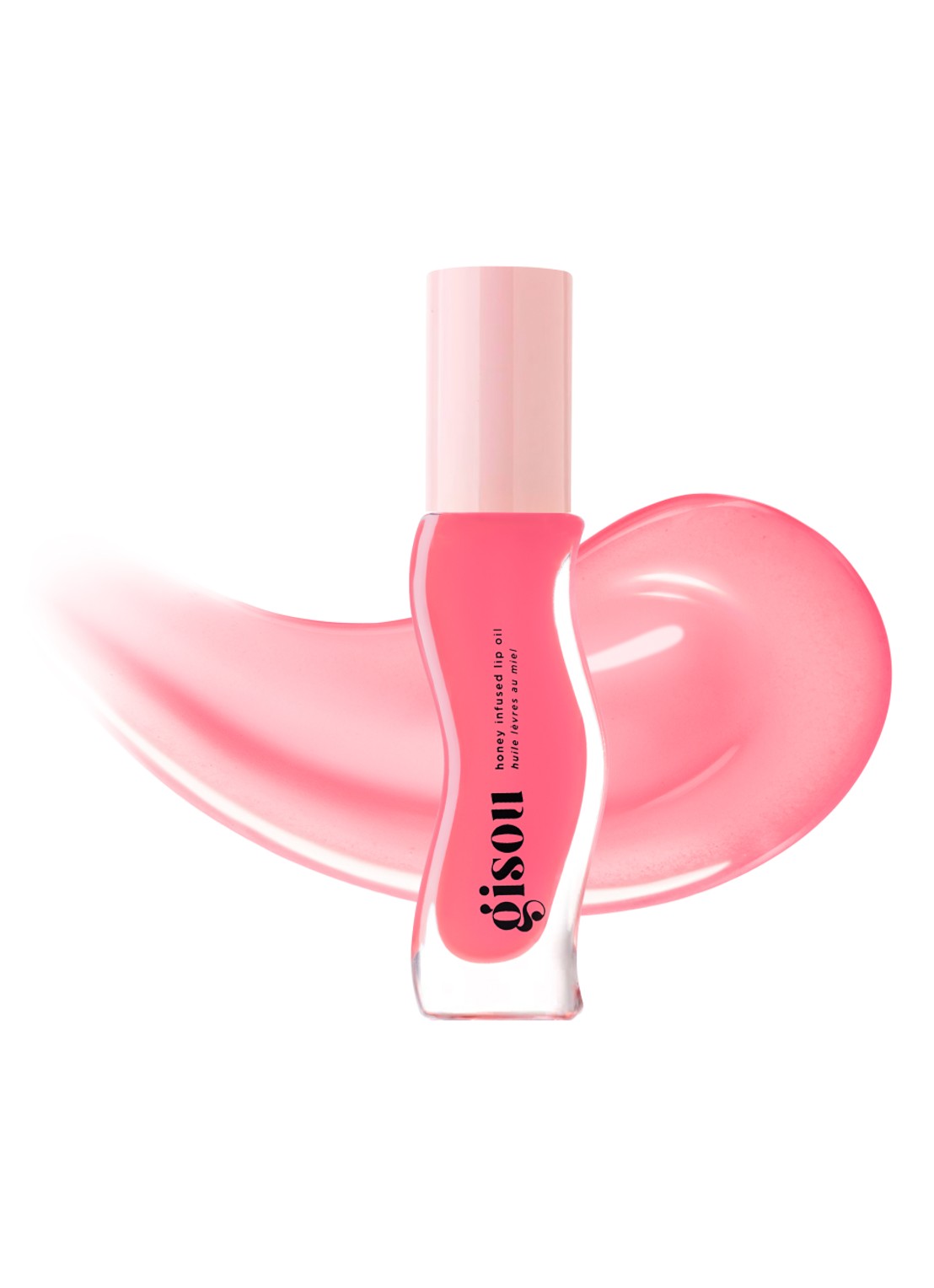 Gisou Honey Infused Lip Oil - lipolie - voorkant 7 raspberry swirl