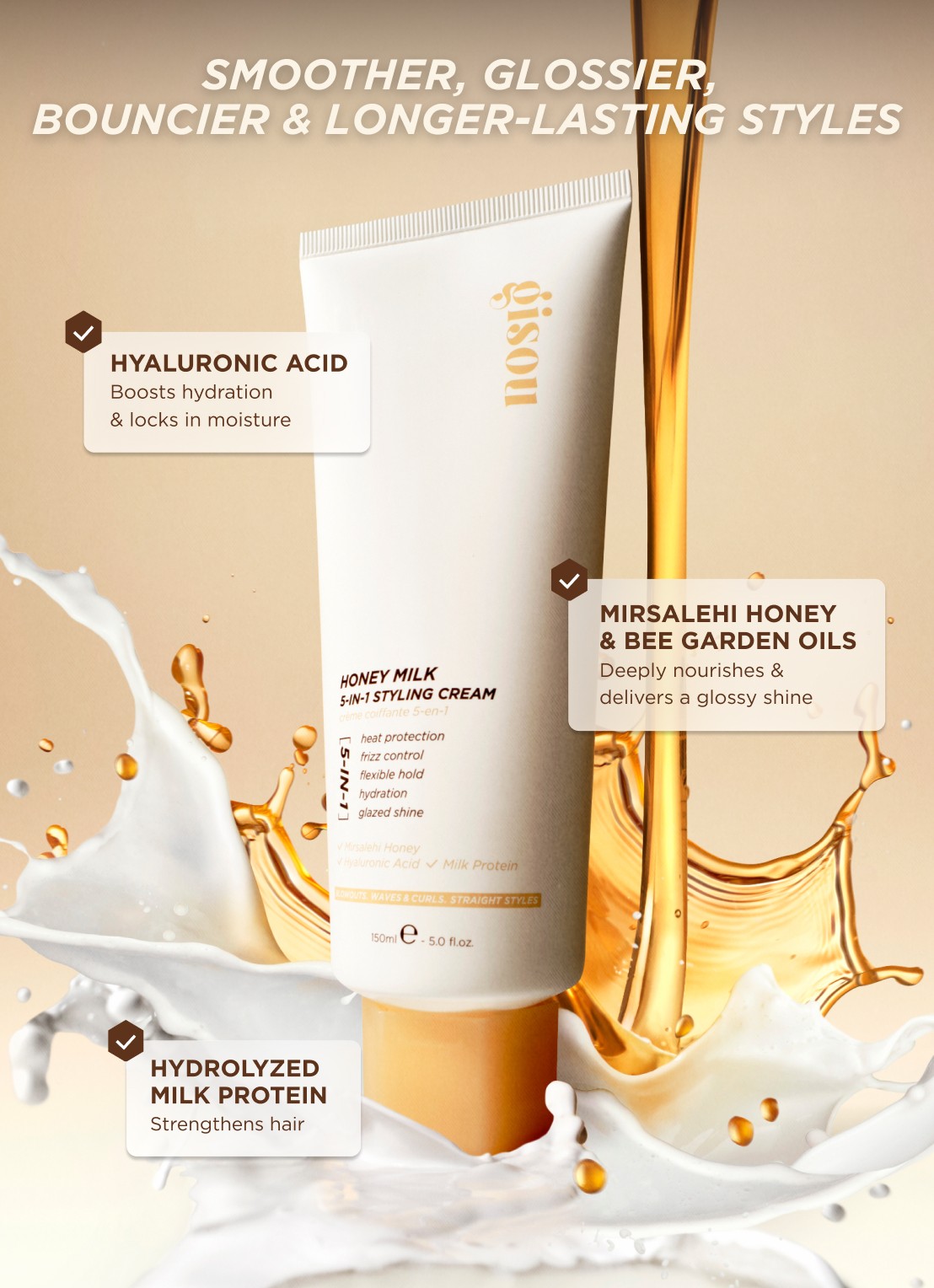 Gisou Honey Milk 5-in-1 Styling Cream - Styling crème - detail 3 undefined