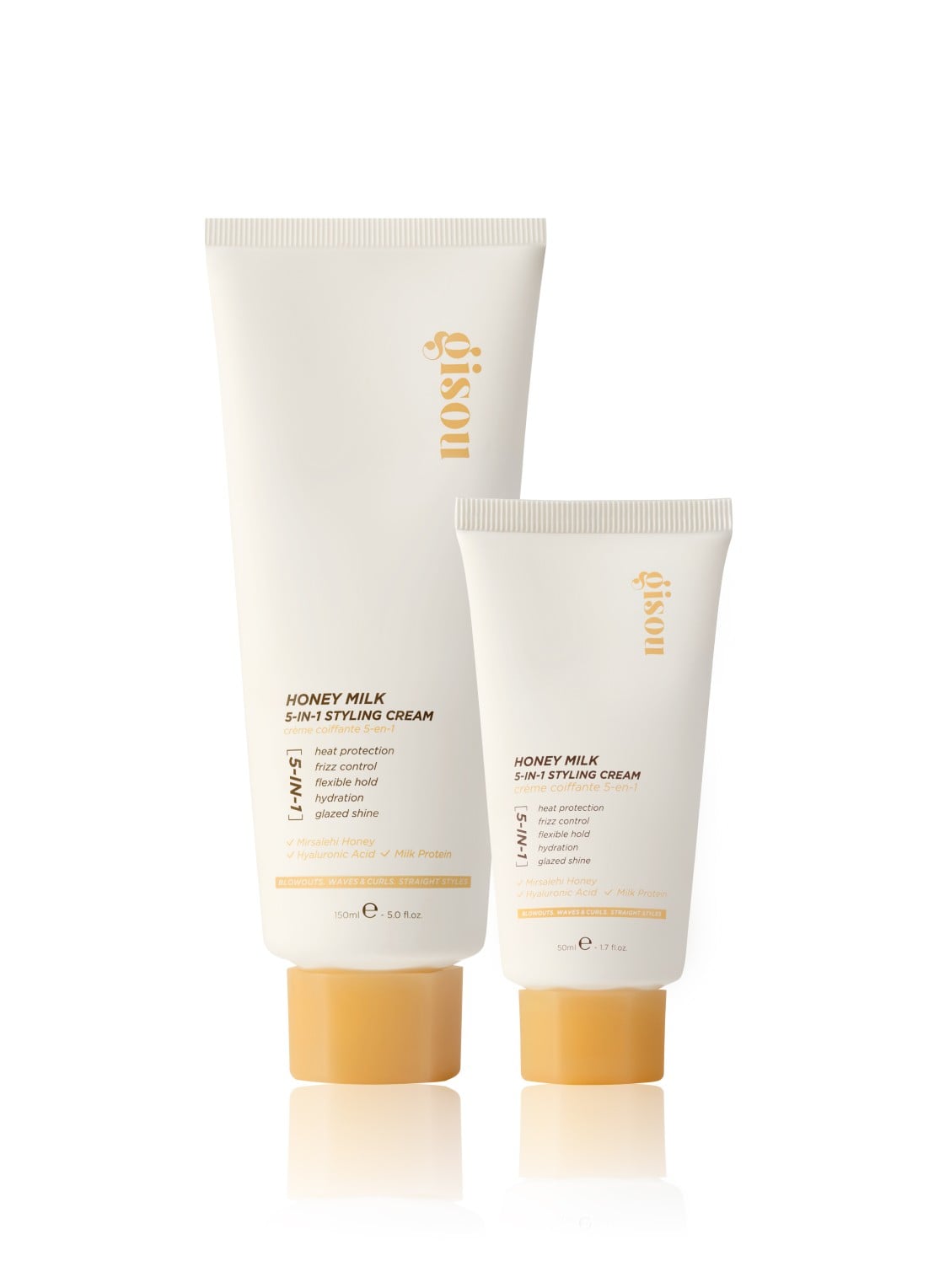 Gisou Honey Milk 5-in-1 Styling Cream - styling crème - voorkant 2 beige