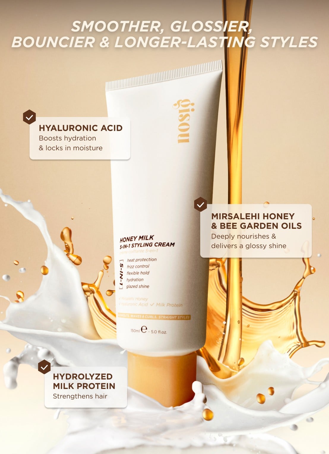 Gisou Honey Milk 5-in-1 Styling Cream - Styling crème - detail 3 undefined