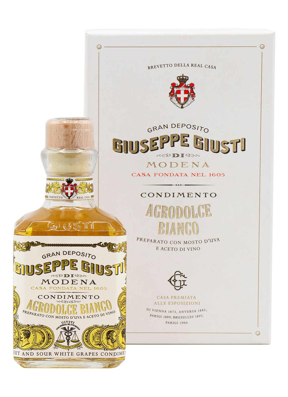 Giusti Agrodolce Bianco witte balsamicoazijn 100ml - voorkant undefined