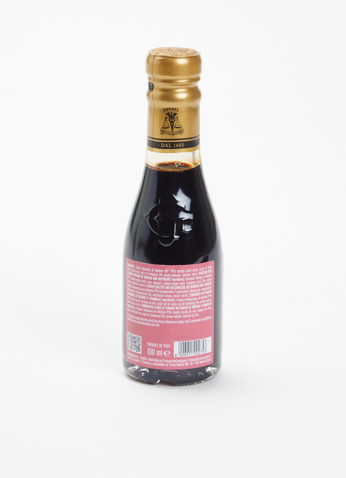 Giusti Balsamico Lampone balsamicoazijn met framboos 100 ml - voorkant 2 undefined