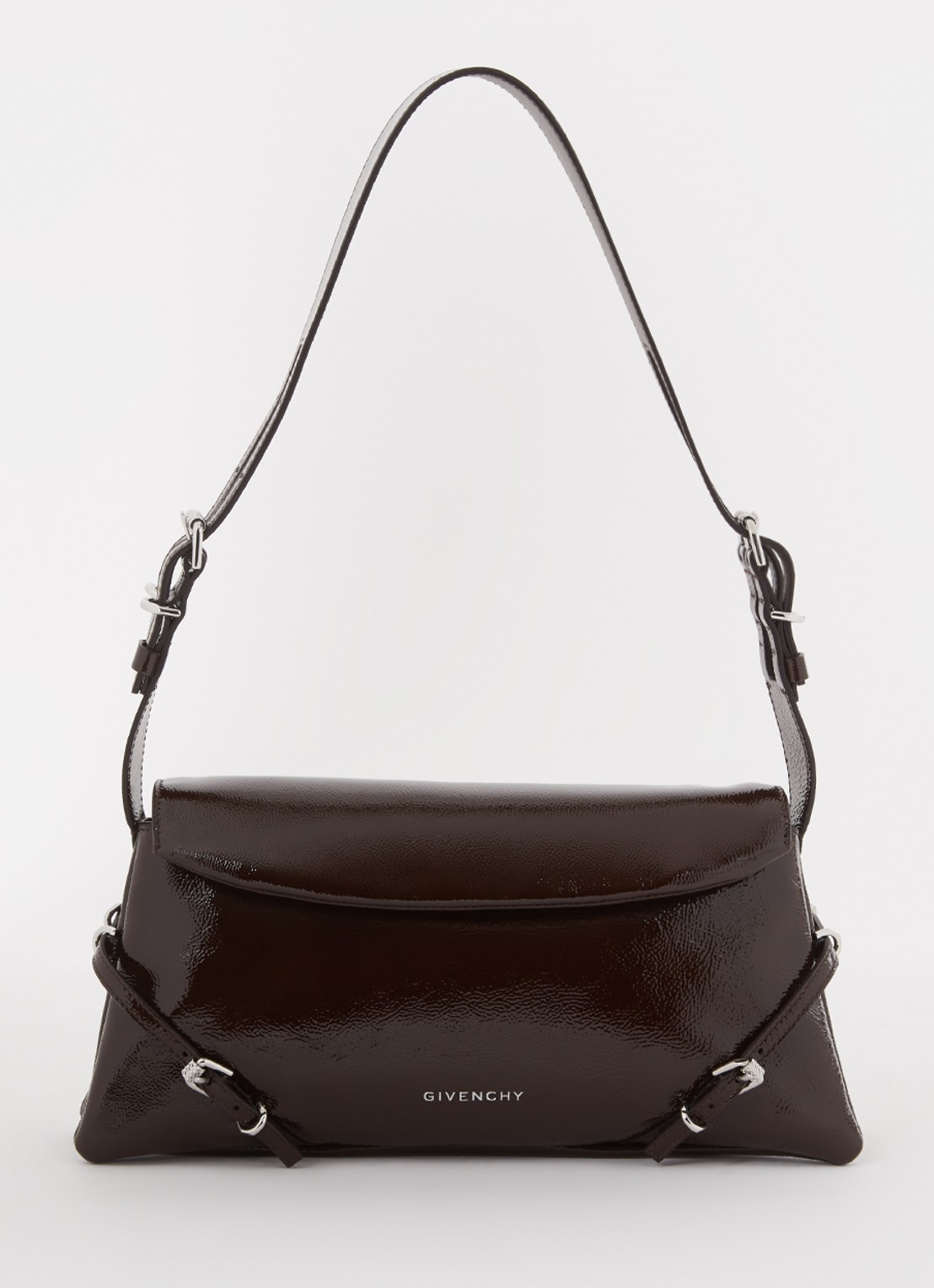 Givenchy 4G schoudertas van kalfsleer - voorkant 4 kastanjebruin