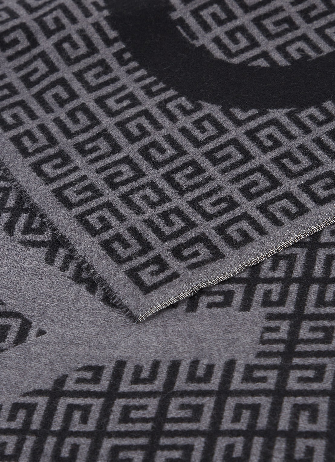 Givenchy 4G sjaal in zijdeblend met logoprint 175 x 35 cm  - detail zwart