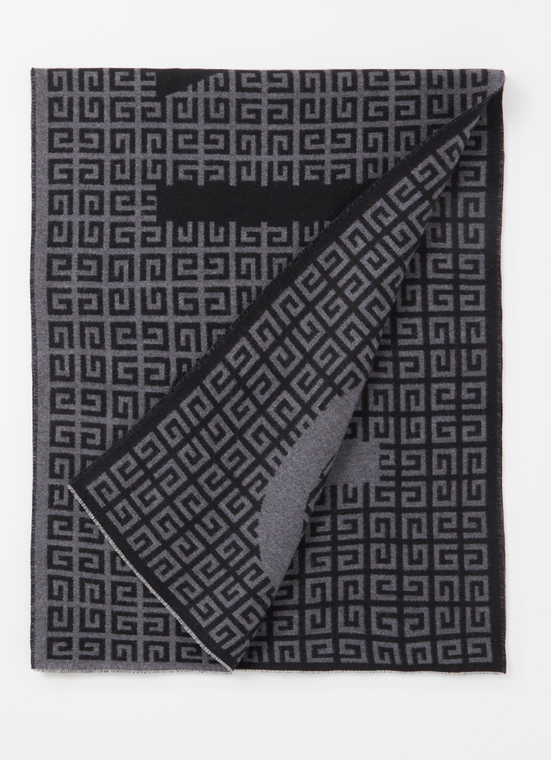 Givenchy 4G sjaal in zijdeblend met logoprint 175 x 35 cm  - voorkant 2 zwart