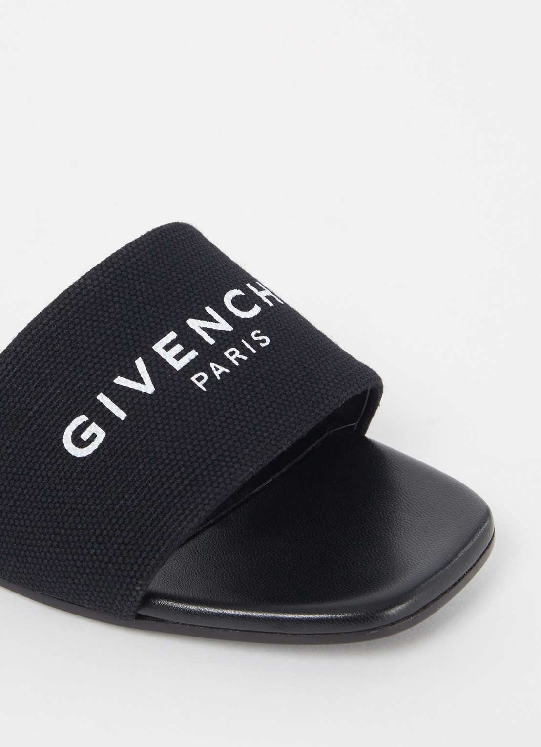 Givenchy 4G slipper van canvas met logo - detail 5 zwart