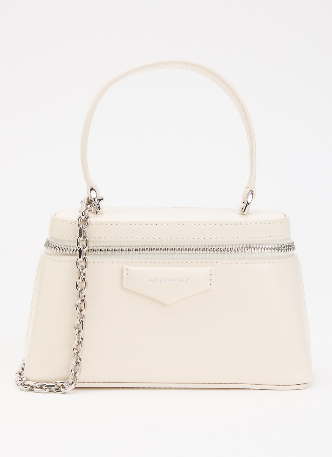 Givenchy Anitgona handtas van kalfsleer met afneembare schouderriem  - voorkant gebroken wit