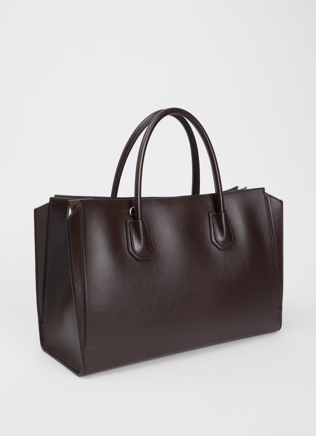 Givenchy Antigona Catchall Medium schoudertas van kalfsleer met afneembare schouderriem - achterkant chocoladebruin