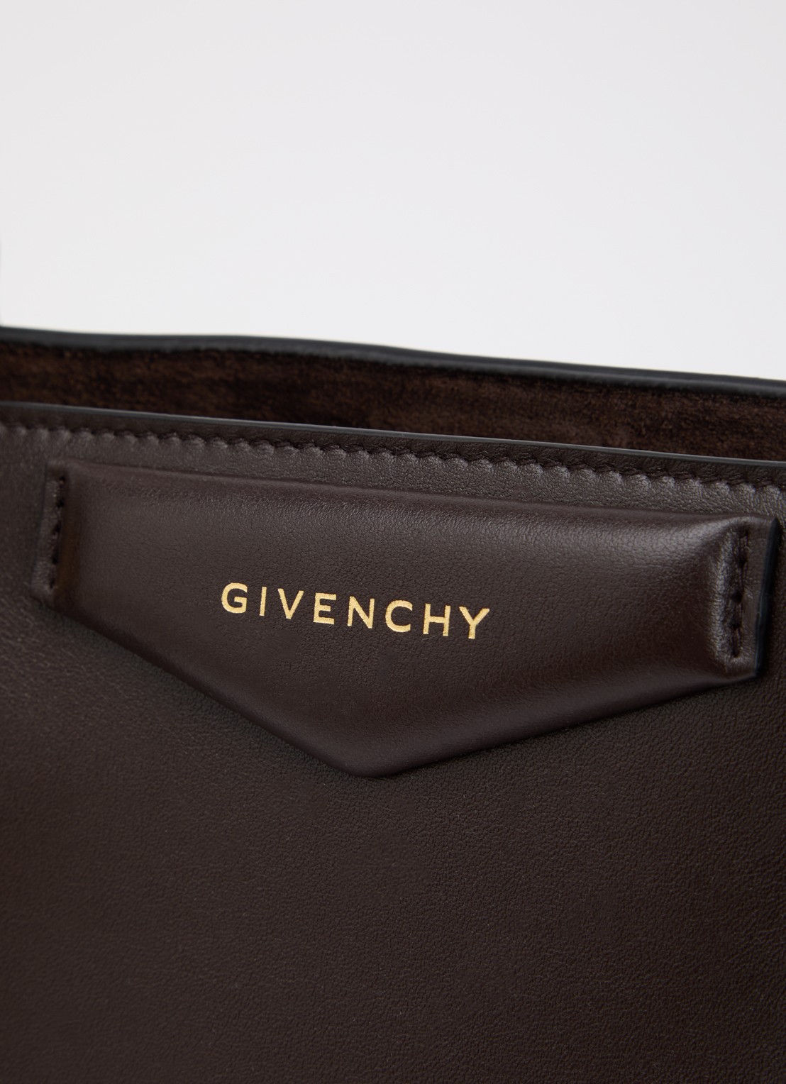 Givenchy Antigona Catchall Medium schoudertas van kalfsleer met afneembare schouderriem - detail 5 chocoladebruin