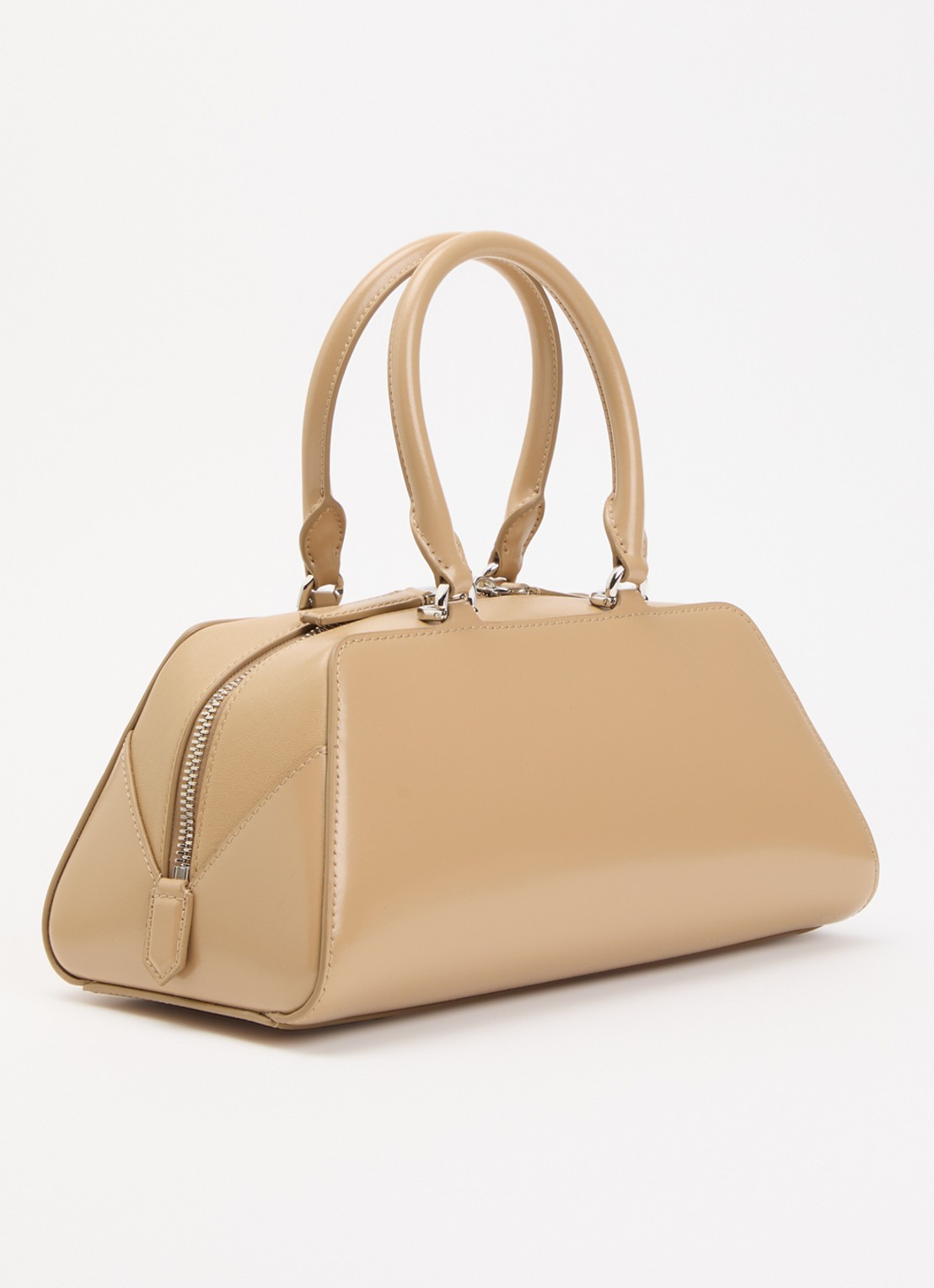 Givenchy Antigona East-West Small handtas van kalfsleer met afneembare schouderriem - achterkant beige