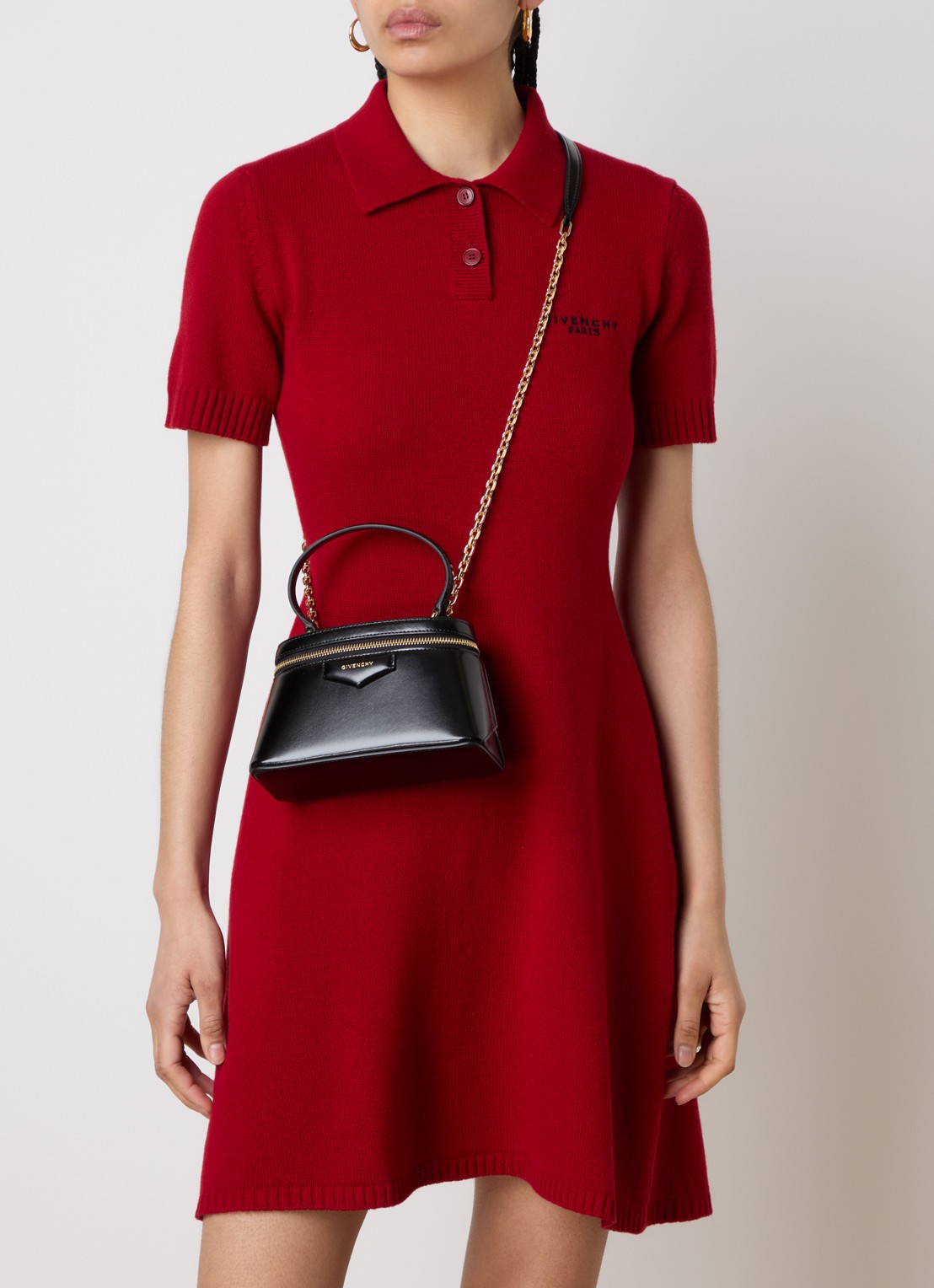 Givenchy Antigona handtas van kalfsleer met afneembare schouderriem  - voorkant 3 zwart